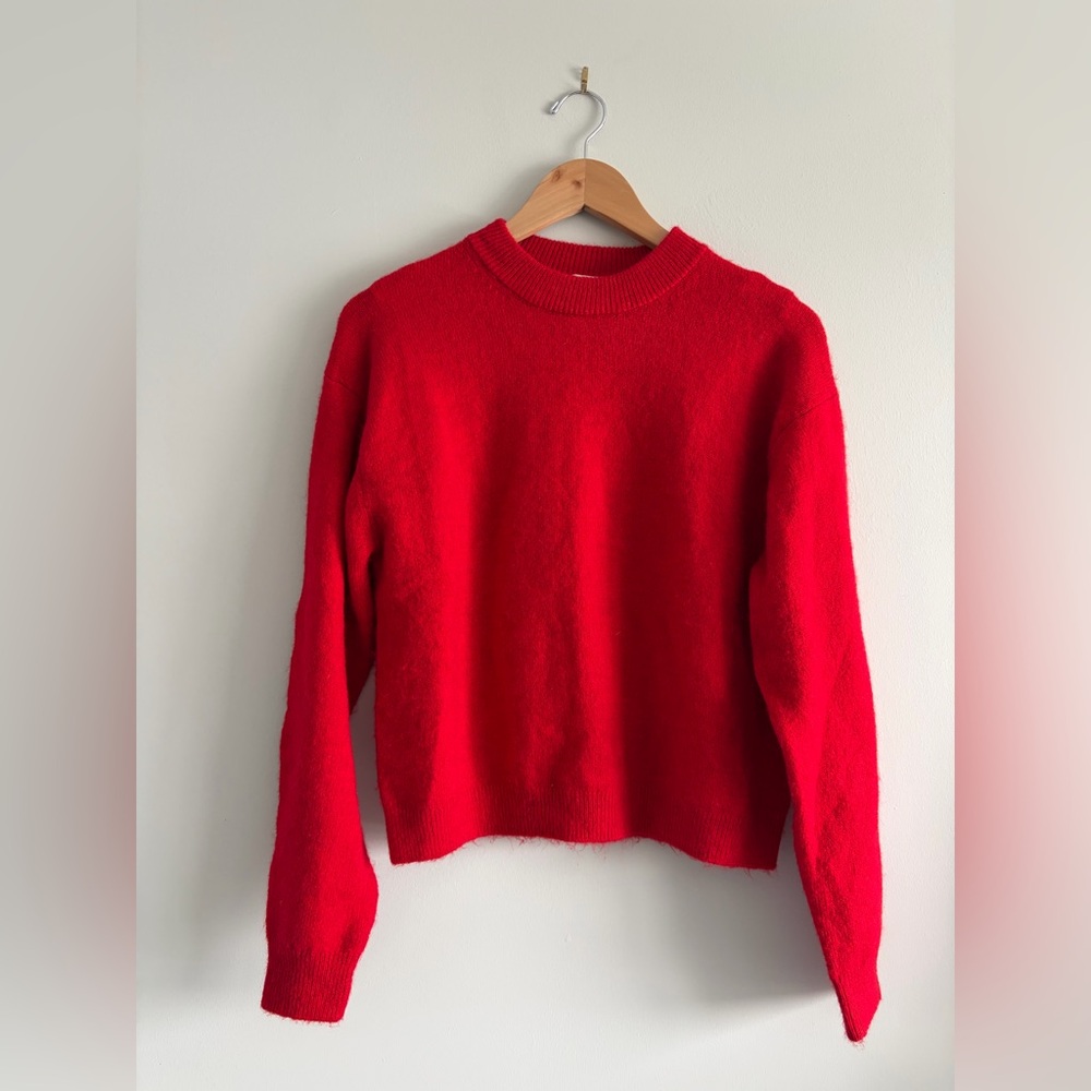 Women's Red Crewneck Sweater
